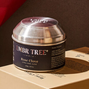 Rose Clove Organic Fine Fragrance Candle Large 150 gm